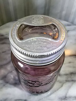 BALL PINK Mason Jar ~ PRESTO GLASS CANNING LID  ~ Collectible ~ Pint • $14.99