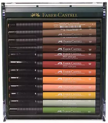 Faber-Castell - PITT Artist Brush Pens - 12 Autumn Tones In Display Box - 267422 • £34.75