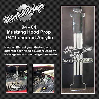 Custom Mustang Car Show Hood Prop - Laser Cut Acrylic Boss Cobra GT 94-04 • $89.95