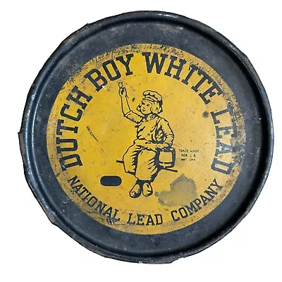 Vintage Advertising DUTCH BOY White Lead 1 Lb. Paint Can TOP • $29.99