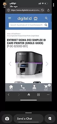 £600 • Buy Entrust Sigma Ds3 Simplex Id Card Printer (single-sided)