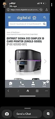 Entrust Sigma Ds3 Simplex Id Card Printer (single-sided) • £600