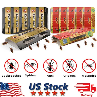 5~60PCS Roach Motels Cockroach Bug Killer Bait Glue Trap Spider Motel Home Traps • $52.95