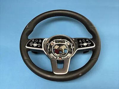 20-22 Mercedes-benz Glb Gle Gls Steering Wheel Black Leather 00046059029e38 Oem • $304