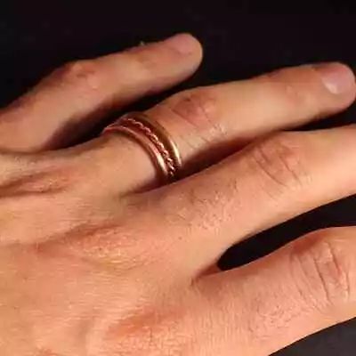 Stacking Copper Rings Pure Copper Ring Minimalist Rings For Man And Women • $16.29