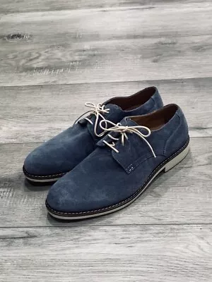 $25 • Buy Zara Mens Blue Oxford Lace Up Suede Shoes Size 13 EU Size 47