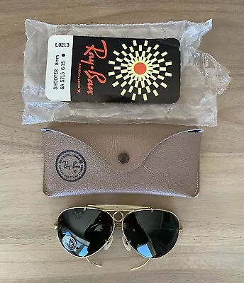 B&L Ray Ban Bausch & Lomb Shooter 8mm 6A 5715 G-15 70’s Vintage Sunglasses Tags • $487.28