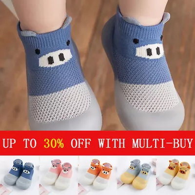 £4.96 • Buy Newborn Indoor Baby Shoes Toddler Cotton Soft Non-Slip Slippers Socks Sandals UK