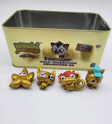 Spin Master Moshi Monsters *SERIES 1- GOLD COLLECTION* Tin With 4 Gold MOSHLINGS • $15.99