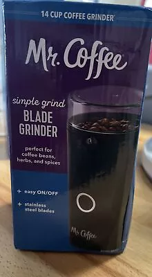 Mr. Coffee Simple Grind 14 Cup Coffee Grinder Black • $23.50