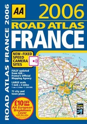 AA Road Atlas France Spiral Bound Book The Cheap Fast Free Post • £4.31