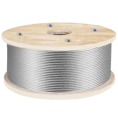 VEVOR T316 500Ft Stainless Steel Cable 3/16  Cable Railing Wire Rope Cable 1x19 • $100.99