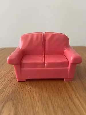 1999 Fisher Price Loving Family Dollhouse Furniture Pink Couch Sofa Chair • $20