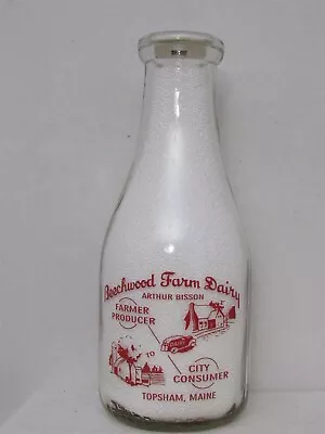 TRPQ Milk Bottle Beechwood Farm Dairy Arthur Bisson Topsham ME SAGADAHOC COUNTY • $39.99