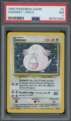 $24.50 • Buy Pokemon Chansey Base Set Unlimited Holo Rare #3 PSA 7 -264A3