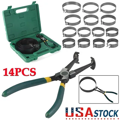 Motorcycle Piston Ring Compressor Cylinder Installer Plier With 14 Band Tool Kit • $25