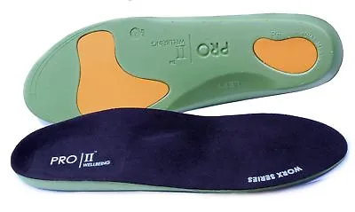 Pro11 Wellbeing Orthotic Worx Insoles Arch SupportWork Boots Plantar Fasciitis • £5.50