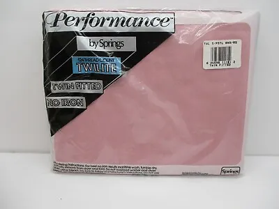 Performance By Springs 124 Thread Count Twilite Twin Fitted Sheet NOS • $14.99
