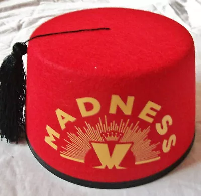 MADNESS - OFFICIAL FEZ HATS - RED 2016 DESIGN Suggs Ska 2 Tone Cd Lp Dvd KIX79 • £14.99