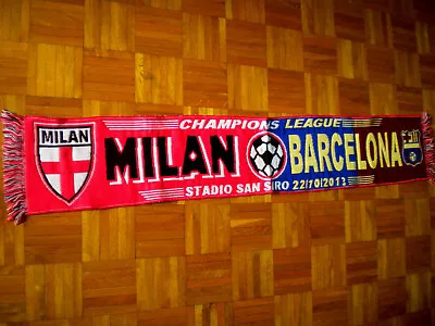 Milan Barcelona Matchday Scarf Champions League Stadio San Siro 22.10.2013. • $25