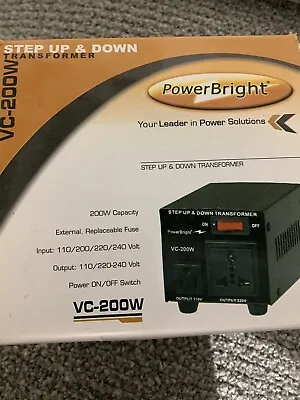 Power Bright 200w Step Up/down Voltage Transformer • $69