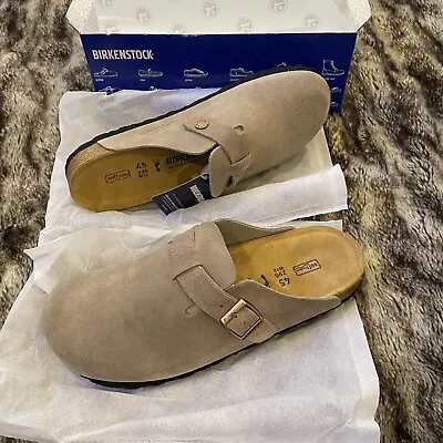 US10 US11 & US12 Birkenstock Boston Grey Taupe Clogs Narrow Foot • $135