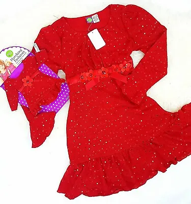 Dollie And Me 12 Plus Red Dress & Matching 18  American Doll Outfit Size 12.5 • $19.92