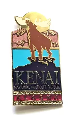 VTG Kenai National Wildlife Refuge Alaska Moose Wild Animal Enamel Pin Souvenir • $12.99