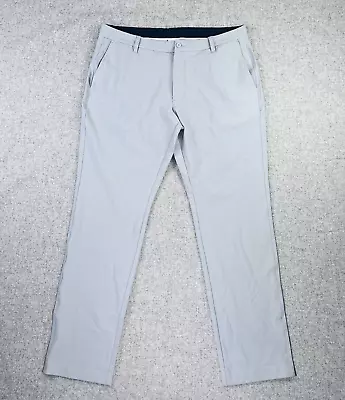 FootJoy Mens 38x32 Gray Straight Fit Golf Pants Grey Athletic Casual Spandex EUC • $32.98