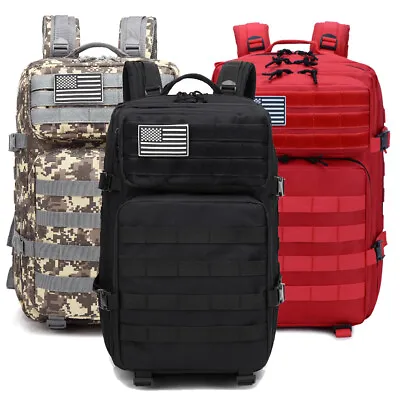 45L Large Molle 3 Day Military Tactical Backpack Bug Out Bag Rucksack Daypack US • $35.27