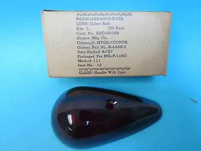 RARE Vintage 1950’s Aircraft Grimes A4488-2 Red Recognition Light Lens AN3099-10 • $45