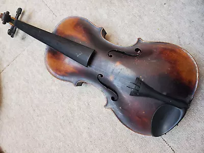 Old 4/4 Violin Violon  Stainer   1 Part BACK  Needs Repair! • $299