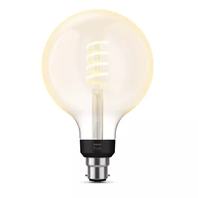 Philips Hue Filament White Globe 11cm Smart Light Bulb LED G125 B22/Bluetooth • $89.95