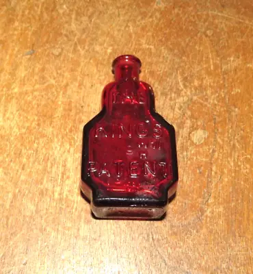 Vintage Wheaton Ruby Red Glass Balsom Of Life The King's Patent Bottle • $11.99