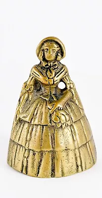 Vintage Peerage Solid Brass Figural Dinner Hand Bell Royal Lady 4  Made England • $25