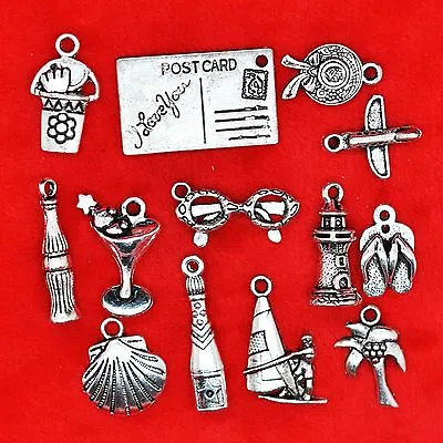 Tibetan Silver Holiday Seaside Theme Charm Pendant Bead Finding Jewellery Making • £2.39