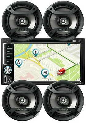 4x Pioneer 6.5  Speaker + 200W 6.2  Receiver Mirror Link GPS For Android & IOS • $169.99