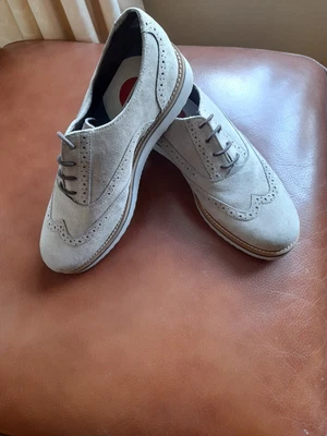 £19.99 • Buy Mod LAMBRETTA Beige Suede Men's Brogue Shoes Size 6 UK 39 EU BNWB