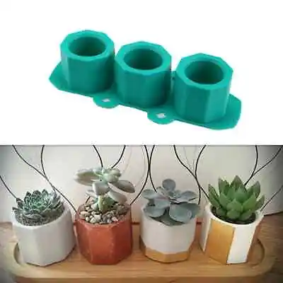 Hexagon Silicone Mold For Concrete Flower Pot Or Candle & Resin - Makes 3 Pots • $5.99