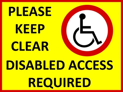 £4.99 • Buy Please Keep Clear Disabled Access Needed Metal Wall Sign Warning Parking