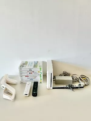 Nintendo Wii Console Bundle WITH 10x Games + 2 Wii Controllers TESTED & Working • $119.95