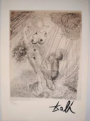 Salvador Dali COA Vintage Signed Art Print On Paper Limited Edition Signed • $79.95
