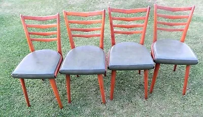 $550 • Buy Mid Century Modern Ligna Dreyounia 4 Bentwood Chairs