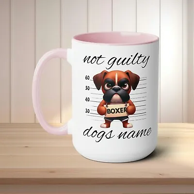 Boxer Dog Not Guilty-personalization Mug-cute Dog Mug-dog Lover Gift   2 Sizes • $11.69