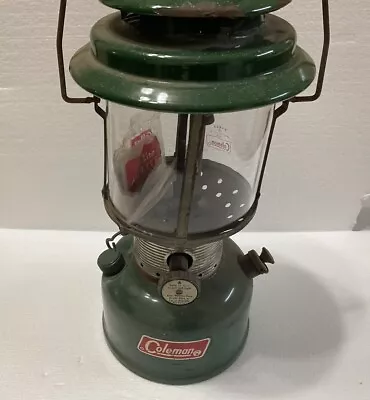 Vintage 1969 Coleman Model 220F 228F Dual 2 Mantle Green Camping Lantern /70 • $35