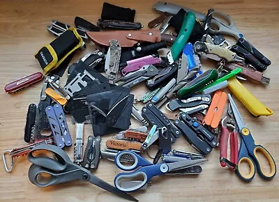 TSA LOT Of Knives Multi Tools & More! 15+ LBS Variety Mix! FREE SHIPPING! • $84.99