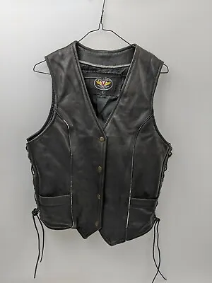 Victory Motorcycle Polaris Women's Basic Vest Leather Black Size Large • $100