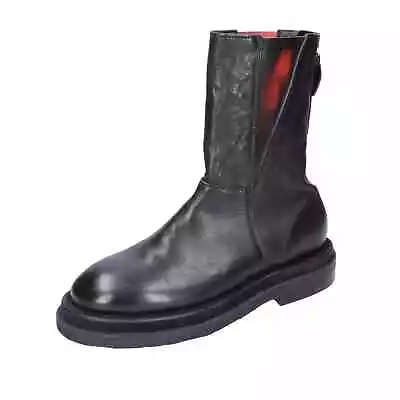Women's Shoes MOMA 7 (EU 37) Ankle Boots Black Leather Red BD939-37 • $154.90