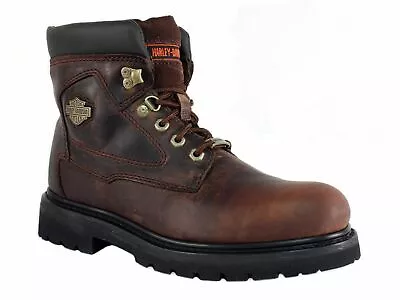 Harley Davidson BAYPORT Men's Motorcycle Work Lace Up Brown Leather Boot • $182.95