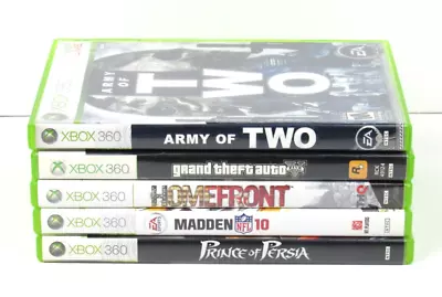 Xbox 360 Games Lot Of 5 Army Two/Grand Theft 5/Homefront/Madden 10/Prince Persia • $19.99